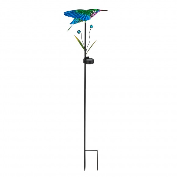 glitzhome Glitzhome 36"H Solar Hummingbird Yardstake (KD)