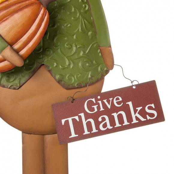 Glitzhome Glitzhome 36"H Thanksgiving Metal Turkey Yard Stake Standing Decor Or Hanging Decor (Three Function)
