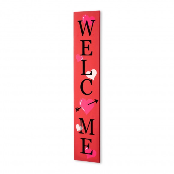 glitzhome Glitzhome 36"H Valentine's Wooden Welcome Porch Sign