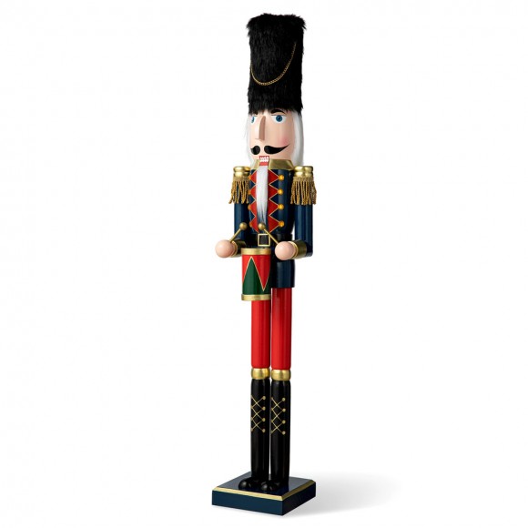Glitzhome Glitzhome 36"H Wooden Christmas Drummer Nutcracker