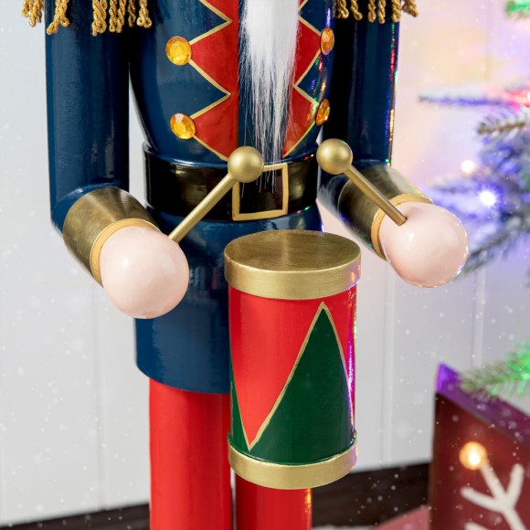 Glitzhome Glitzhome 36"H Wooden Christmas Drummer Nutcracker