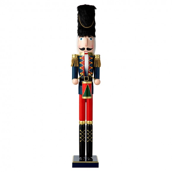glitzhome Glitzhome 36"H Wooden Christmas Drummer Nutcracker