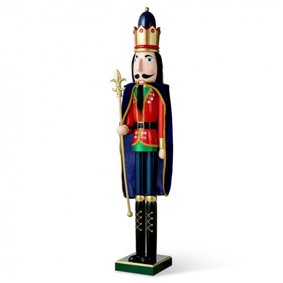Glitzhome Glitzhome 36"H Wooden Christmas King Nutcracker