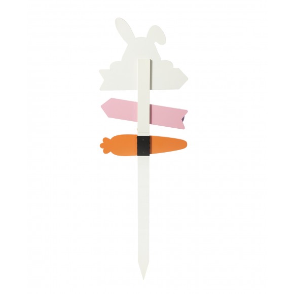 Glitzhome Glitzhome 36"H Wooden Easter Bunny Yard Stake (KD)