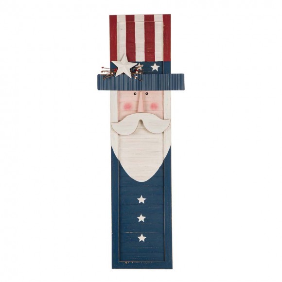 glitzhome Glitzhome 36"H Wooden/Metal Patriotic Uncle Sam Porch Board Sign