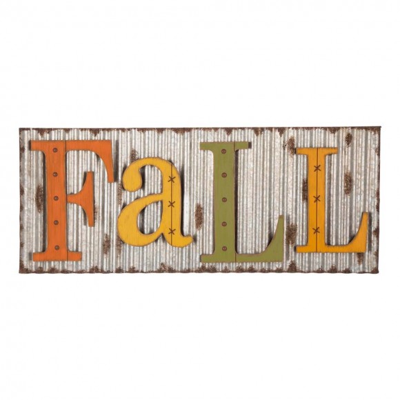 glitzhome Glitzhome 36"L Fall Metal Sign Hanging Decor