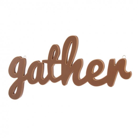 Glitzhome Glitzhome 36"L Fall Wooden "gather" Word Wall Hanging Decor