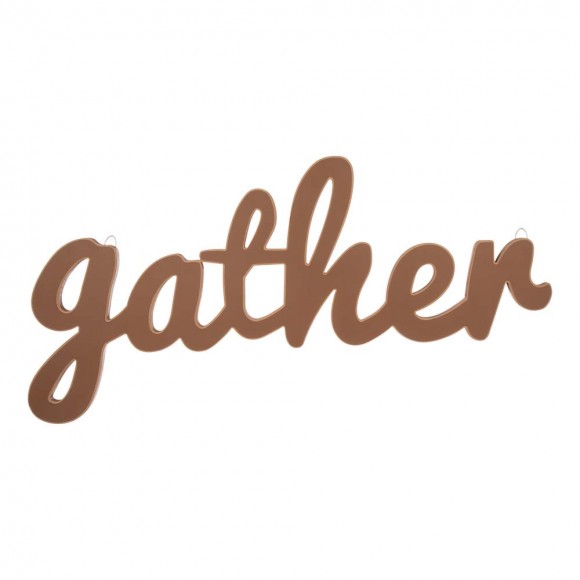 glitzhome Glitzhome 36"L Fall Wooden "gather" Word Wall Hanging Decor