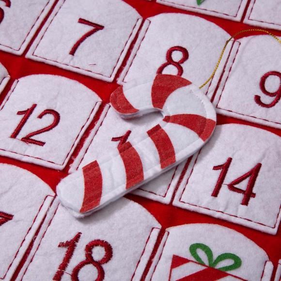 Glitzhome Glitzhome 36"L Felt 3D Santa Oversized Count Down Stocking