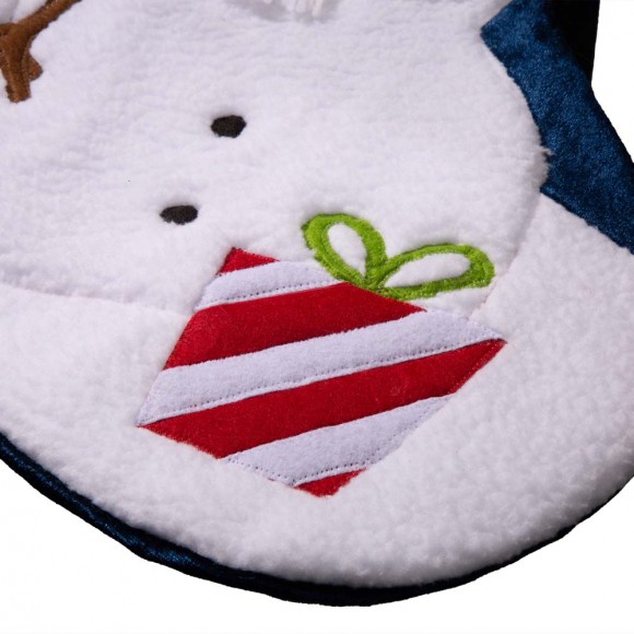 Glitzhome Glitzhome 36"L Velvet 3D Snowman Oversized Stocking