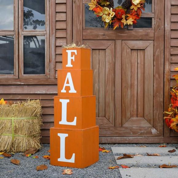 Glitzhome Glitzhome 38"H Wooden FALL Nested Box Decor