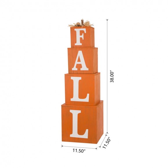 Glitzhome Glitzhome 38"H Wooden FALL Nested Box Decor