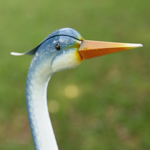 Glitzhome Glitzhome 39.25"H Metal Standing Crane Garden Statue With Stakes (KD)