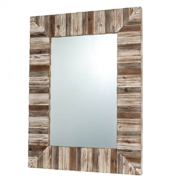 Glitzhome Glitzhome 39.70"H Farmhouse Rectangle Wooden Frame Wall Mirror