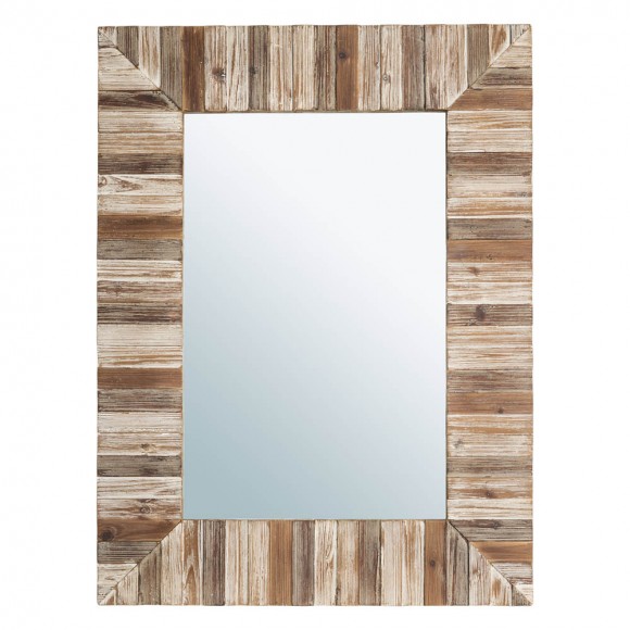 glitzhome Glitzhome 39.70"H Farmhouse Rectangle Wooden Frame Wall Mirror