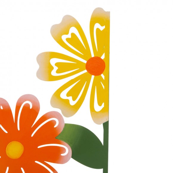 Glitzhome Glitzhome 39.75"H 5 Pieces Metal Flowers Silhouette Yard Stake