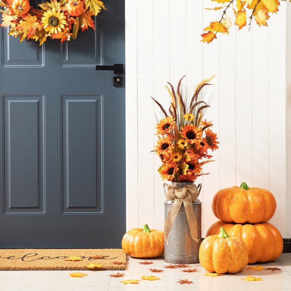 Glitzhome Glitzhome 39.75"H Fall Sunflower Leaf Potted Tree