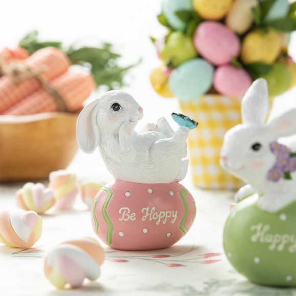 Glitzhome Glitzhome 4.5"H Set Of Three Easter Resin Bunny Table Decor