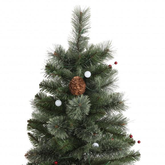 Glitzhome Glitzhome 4.5ft Christmas Santa Boots Porch Tree With 75 Warm White/Multi-color LED Lights Including 18 Globe LED Lights 9 Function W/Foot Pedal
