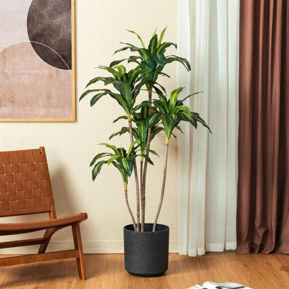 Glitzhome Glitzhome 4.5ft. Faux Dracaena Fragrans Plants In Pot