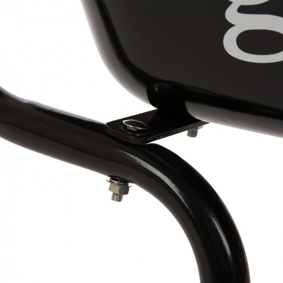 Glitzhome Glitzhome 4.7-cu Ft Black Steel Framed Plastic Garden Wheelbarrow Utility Dump Cart