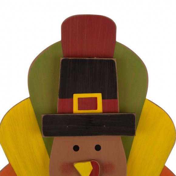 Glitzhome Glitzhome 40.00“H Thanksgiving Wooden Turkey Porch Decor