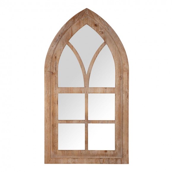 glitzhome Glitzhome 40.16"H Gothic Style Window Frame Wall Mirror Decor
