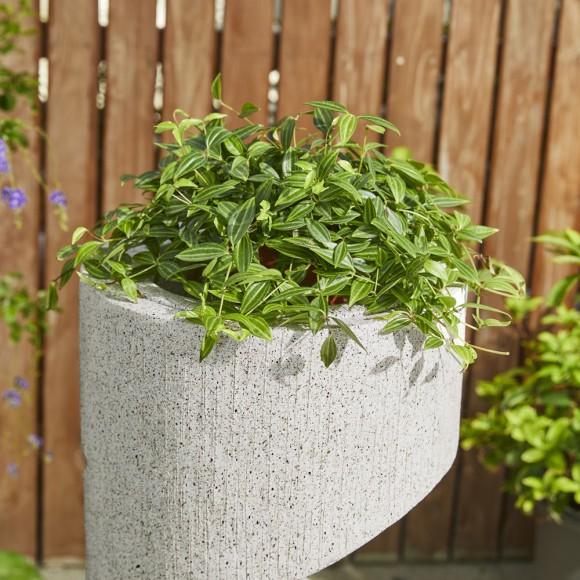 Glitzhome Glitzhome 40.25"H Mid Century Modern Oversized Faux Terrazzo Spiral Shaped Polyresin Outdoor Fountain With Pump And LED Light