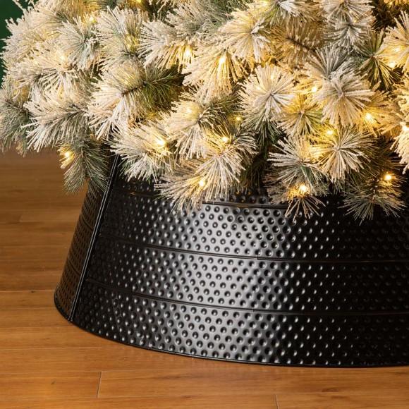 Glitzhome Glitzhome 40.5"D Christmas Black Hammered Metal Tree Collar