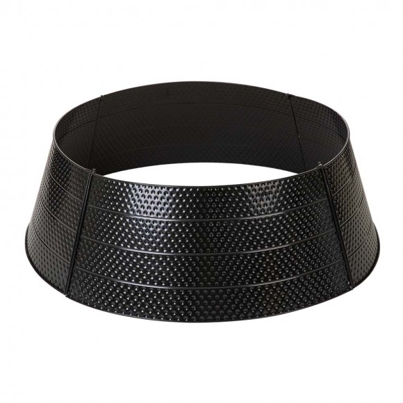 glitzhome Glitzhome 40.5"D Christmas Black Hammered Metal Tree Collar