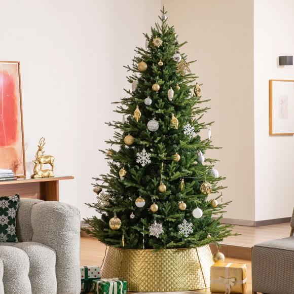 Glitzhome Glitzhome 40.5"D Gold Metal Weave Tree Collar (KD)