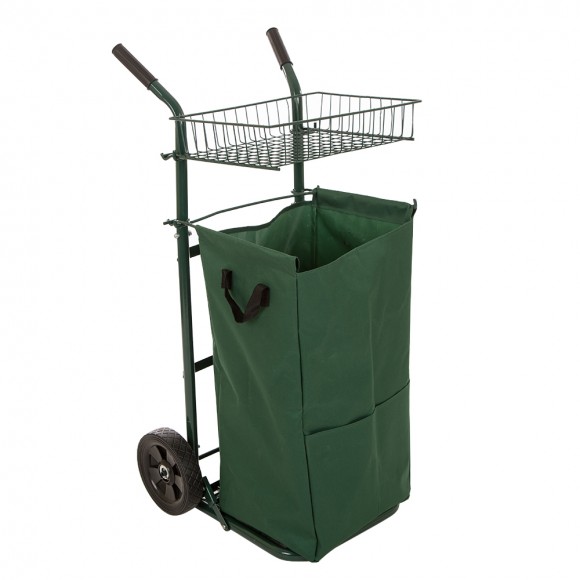 glitzhome Glitzhome 40.5''H Outdoor Cleaning Garden Cart with Detachable Polyester Leaf Trash Bag