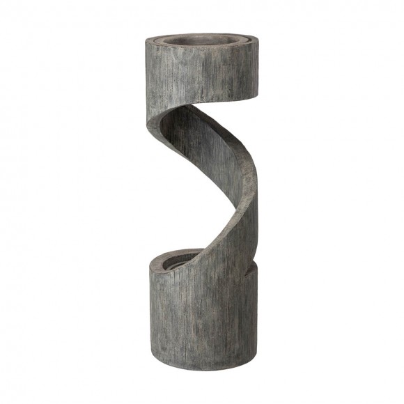 Glitzhome Glitzhome 40"H Oversized Curving Shaped Outdoor Polyresin Fountain With LED Light And Pump