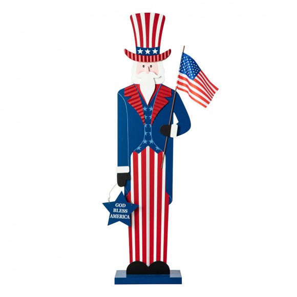 glitzhome Glitzhome 40"H Patriotic/Americana Uncle Sam Porch Decor