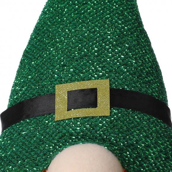 Glitzhome Glitzhome 40"H St. Patrick's Day Telescoped Fabric Gnome Standing Decor