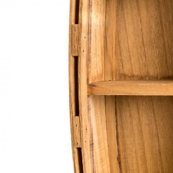 Glitzhome Glitzhome 41.00"H 3-Tier Coastal Wood/Metal Boat Wall Shelf