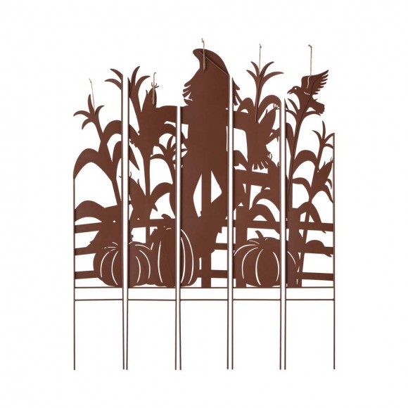 Glitzhome Glitzhome 41.5"H Fall Metal Scarecrow & Corns Combo Yard Stake