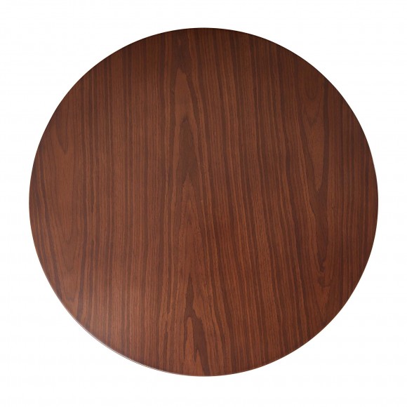 Glitzhome Glitzhome 41.75"H Bar Table With Walnut Top And Chrome Plated Base