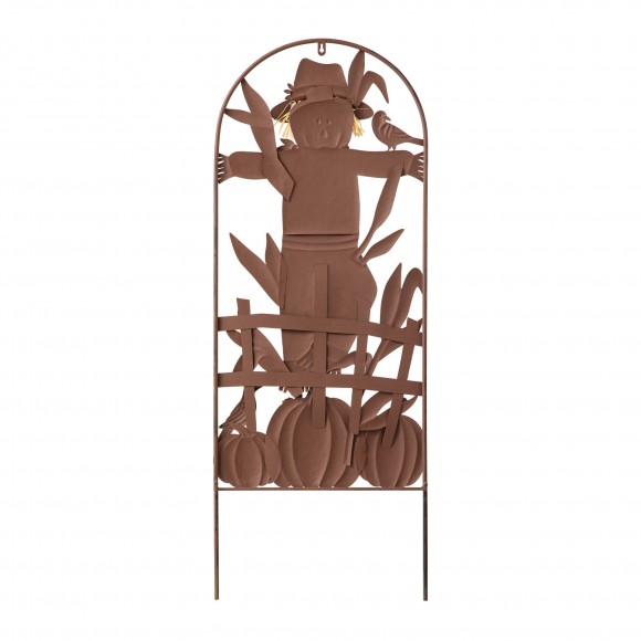 Glitzhome Glitzhome 41.75"H Fall Metal Arch Scarecrow Yard Stake