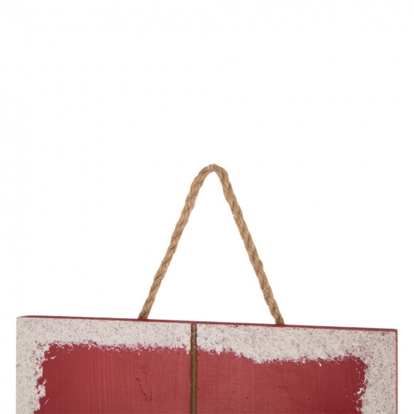 Glitzhome Glitzhome 42.00"H Christmas Wooden Santa Porch Sign - BELIEVE