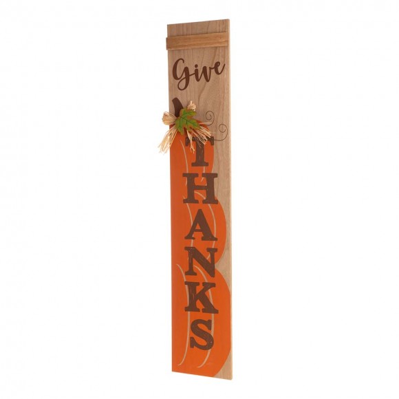 Glitzhome Glitzhome 42.00"H Thanksgiving Wooden Pumpkin Porch Sign Board