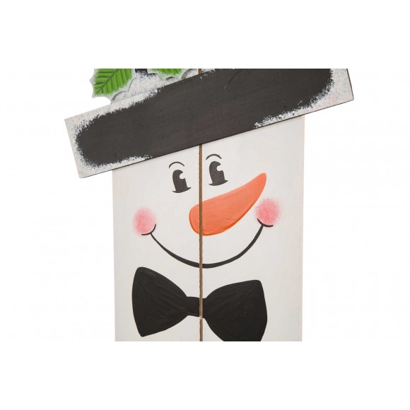 Glitzhome Glitzhome 42.00"H Wooden Snowman Porch Sign - MERRY