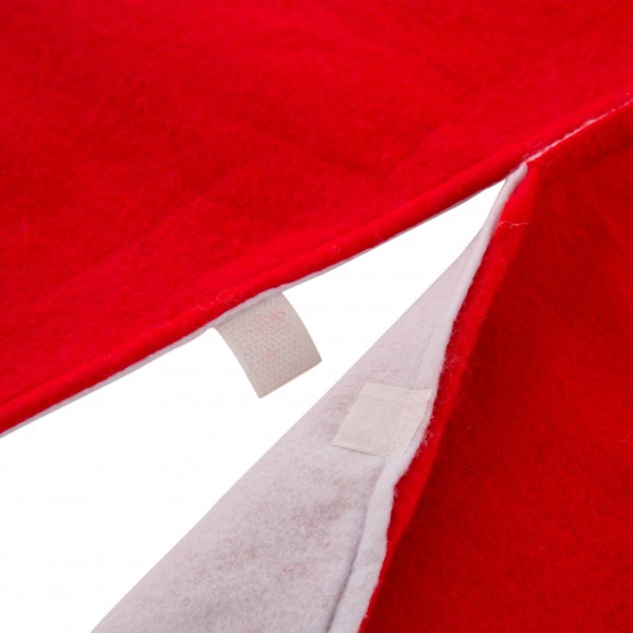 Glitzhome Glitzhome 42"D Red And White Felt ChristmasTree Skirt