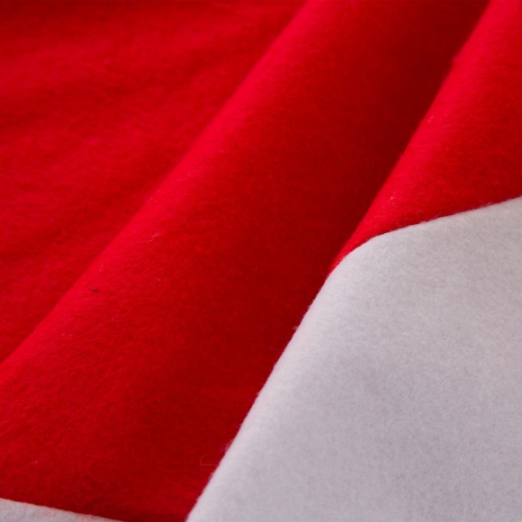 Glitzhome Glitzhome 42"D Red And White Felt ChristmasTree Skirt