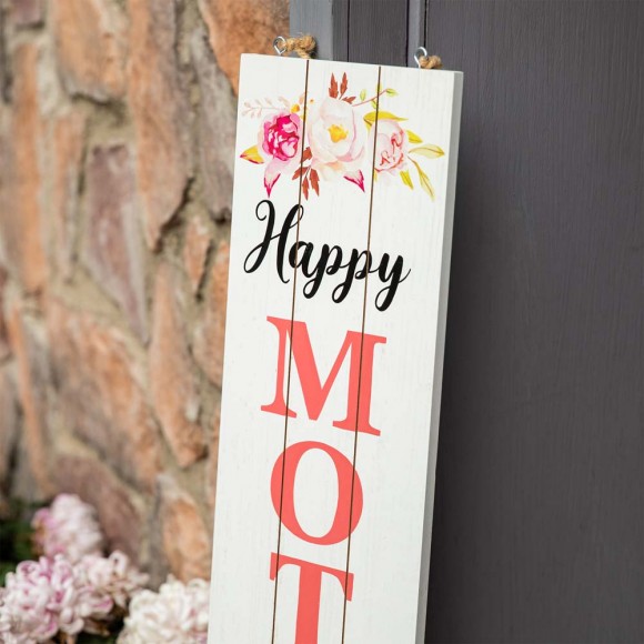 Glitzhome Glitzhome 42"H Double Sided Wooden Porch Decor Mother's Day And Father's Day