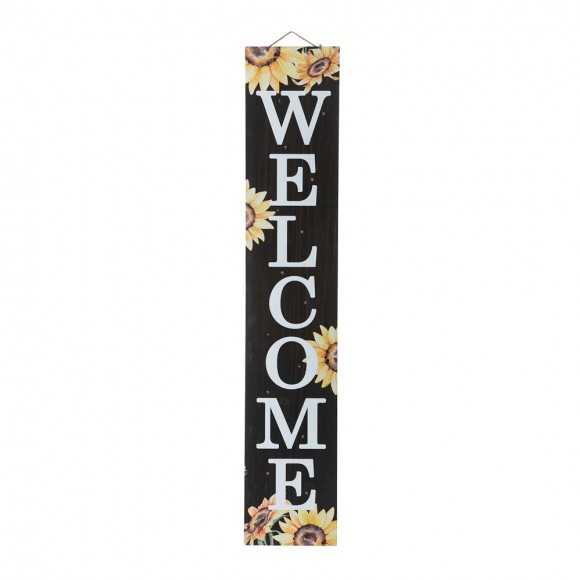 Glitzhome Glitzhome 42"H Fall Lighted Wooden "WELCOME" Porch Board Sign