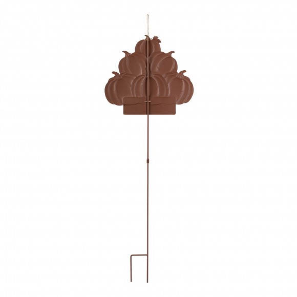 Glitzhome Glitzhome 42"H Fall Metal Pumpkins Stack Yard Stake(KD Two Function)