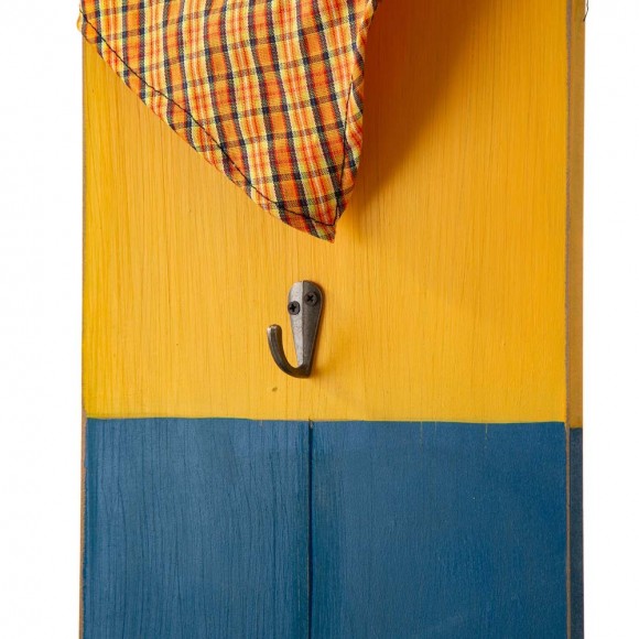 Glitzhome Glitzhome 42"H Fall Wooden Scarecrow Porch Decor With A Lighted Wreath