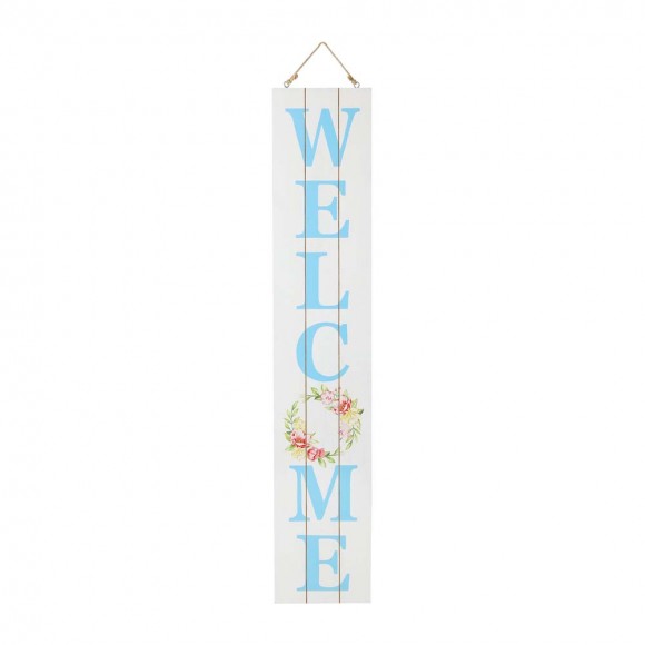 glitzhome Glitzhome 42"H "Happy EASTER" & "WELCOME" Wooden Double Sided Porch Sign