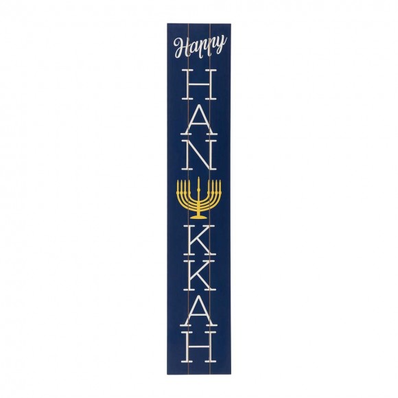 glitzhome Glitzhome 42"H "Happy HANUKKAH" Wooden Porch Sign Board